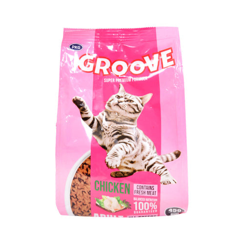 GROOVE CAT FOOD ADULT CHICKEN 450 GM