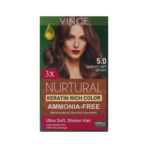 VINCE NURTURAL WOMEN HAIR COLOR (NATURAL LIGHT BROWN 5.0)