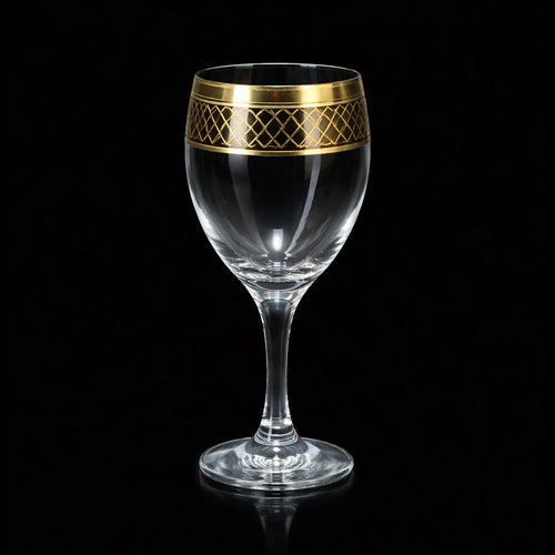 GLASS PSB IMPERIAL HAND CUT GOLD 44272-HGB024 (Pack of 6)