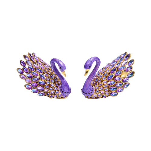 JEWELLERY BOX BEADS SWAN PAIR 9150