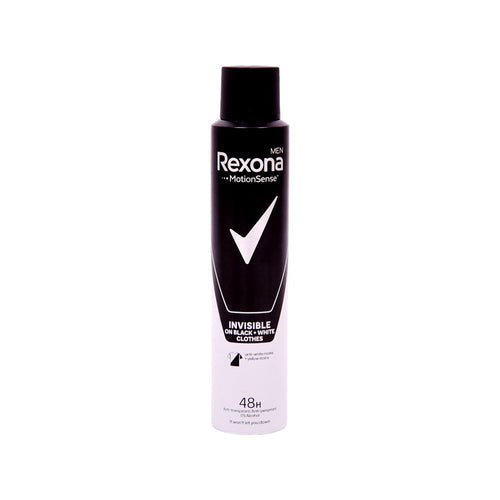 REXONA MEN DEODORANT INVISIBLE BLACK + WHITE 48H 200 ML