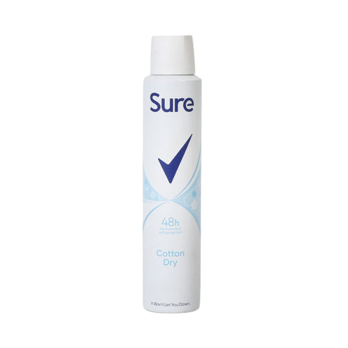 SURE BODY SPRAY COTTON DRY 48H 200 ML