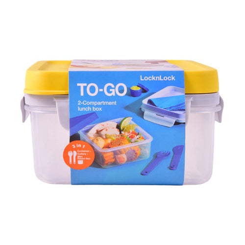 LOCK & LOCK TO GO LUNCHBOX 2 IN 1 POKE AND KNIFE LLHPL979LY