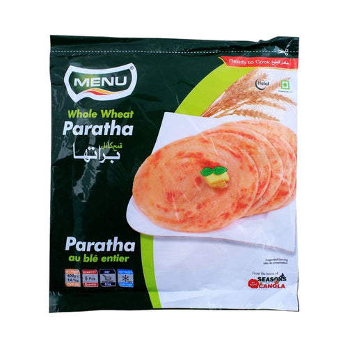 MENU WHOLE WHEAT PARATHA 5 PCS 400 GM