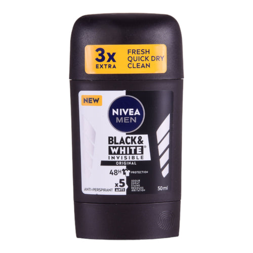 NIVEA DEODORANT ROLL ON STICK B&W INVISIBLE ORIGINAL 50ML