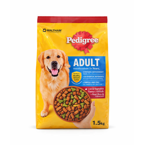 PEDIGREE DOG FOOD ADULT LIVER & VEGETABLE FLAVOR 1.5 KG