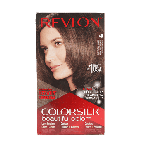 REVLON HAIR COLOR SILK MEDIUM ASH BROWN 40