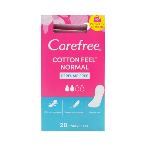 CAREFREE SANITARY PADS COTTON UNSCENTED 20PC