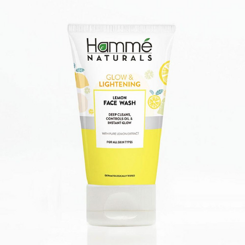 HAMME NATURALS GLOW AND LIGHTENING LEMON FACE WASH 100ML