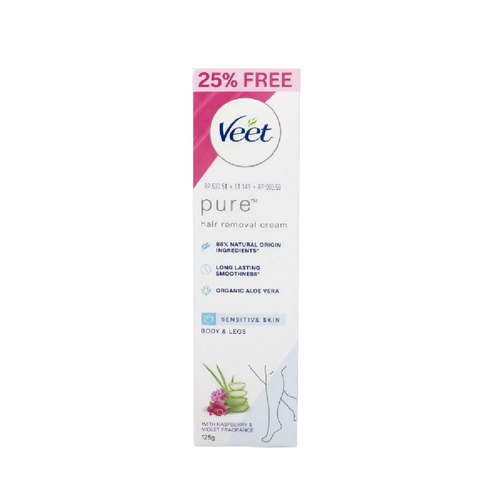 VEET HAIR REMOVAL CREAM SENSITIVE SKIN ALOE VERA 125 GM