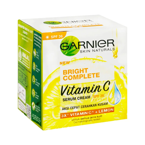 GARNIER BRIGHT COMPLETE VITMAN C SERUM CREAM SPF-36 50ML