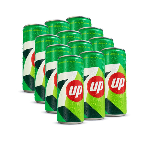 7UP LEMON SLIM CAN 250ML-CARTON