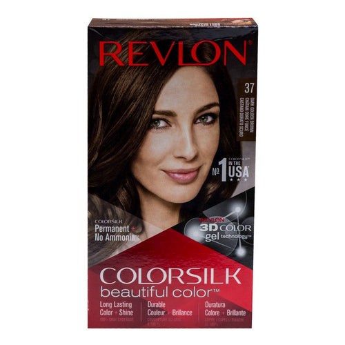 REVLON HAIR COLOR SILK DARK GOLDEN BROWN 37