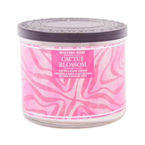 BATH & BODY WORKS CANDLE 3 WICK CACTUS BLOSSOM 411G