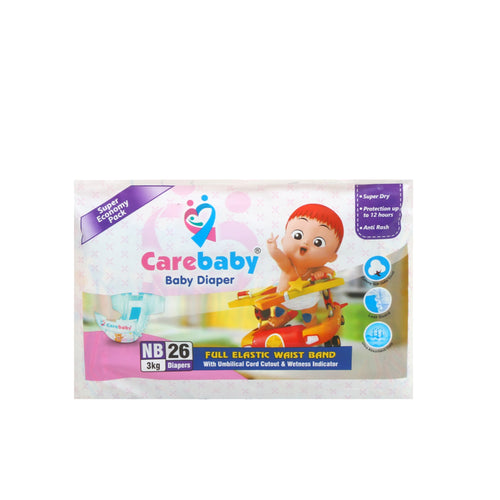 CARE BABY DIAPER NEW BORN 26 PCS
