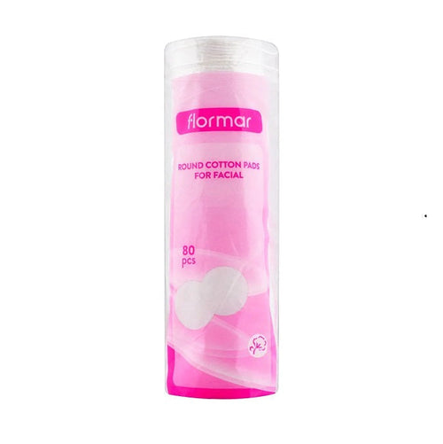 FLORMAR ROUND COTTON PADS FOR FACIAL 80 PCS