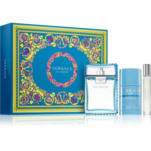 VERSACE EAU FRAICHE FOR MEN 3 PCS GIFT SET