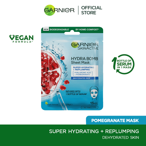 GARNIER TISSUE MASK HYDRA BOMB PLUMPING 28GM