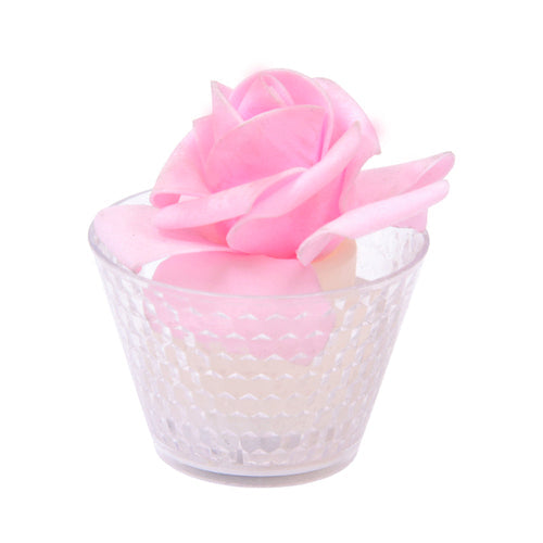 LED CANDLE W FLOWER ON TOP IR D-41