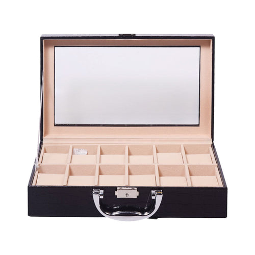 WATCH BOX CROCOLEATHER DISPLAY FOR 12PC 109101