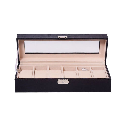 WATCH BOX CROCOLEATHER DISPLAY FOR 6PC 109118