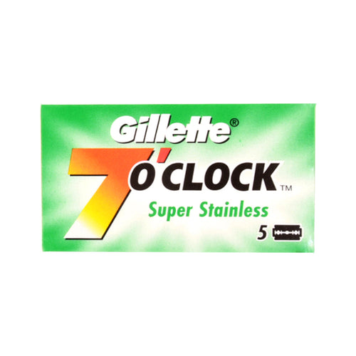 GILLETTE 7-O CLOCK SUPER STAINLESS 5 BLADES PACK