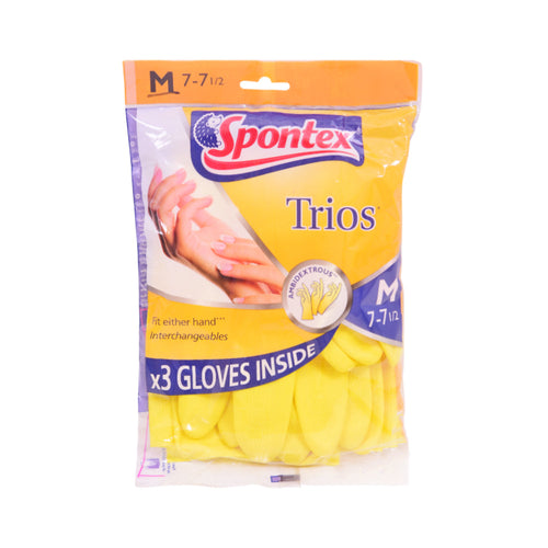 SPONTEX GLOVES TRIOS MEDIUM 7-7