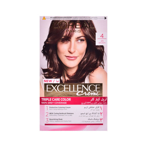 LOREAL EXCELLENCE 4 BROWN - PAK