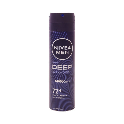 NIVEA MEN DEODARANT DEEP DARKWOOD BLACK CARBON 150 ML