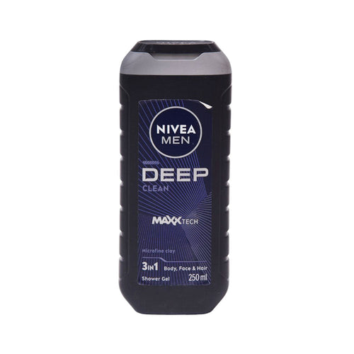 NIVEA MEN SHOWER GEL DEEP CLEAN 3 IN 1 CLAY 250 ML