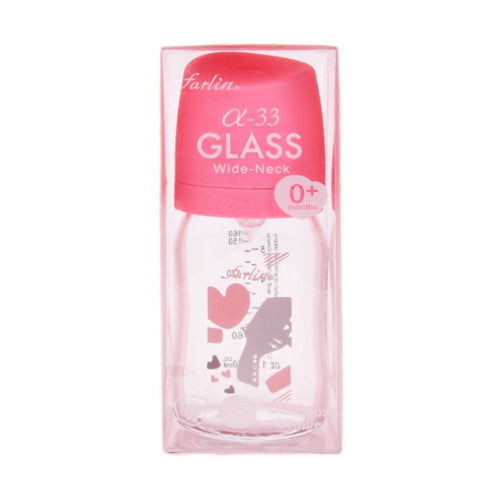 FARLIN FEEDING BOTTLE GLASS WIDE NECK 0+MONTH 160 ML AB-3200