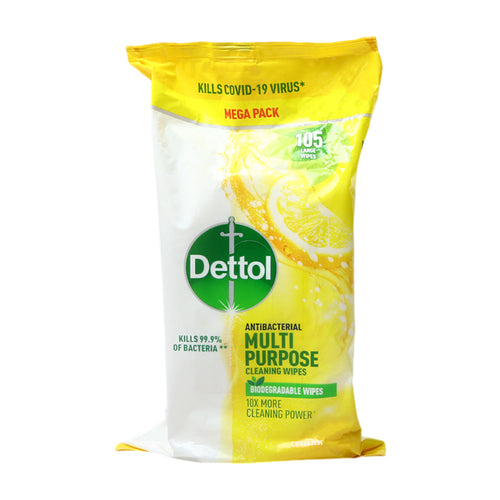 DETTOL CLEANING WIPES MULTI PURPOSE CITRUS ZEST 105S