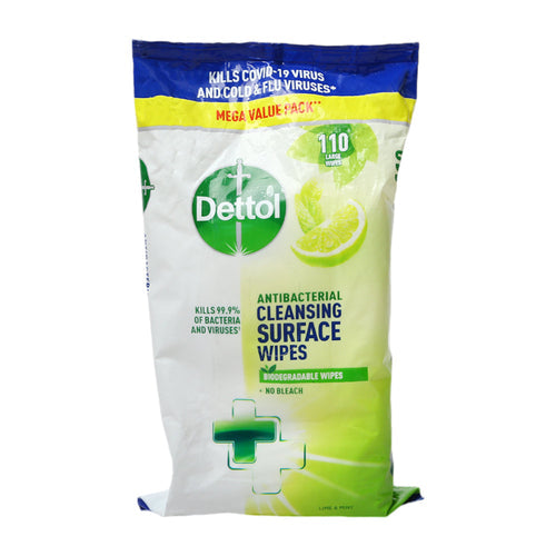 DETTOL WIPES MULTI SURFACE LIME AND MINT 110S