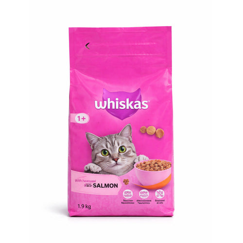WHISKAS CAT FOOD POUCH SALMON 1+YEAR 1.9 KG
