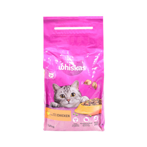 WHISKAS CAT FOOD POUCH CHICKEN 1+YEAR 1.9 KG