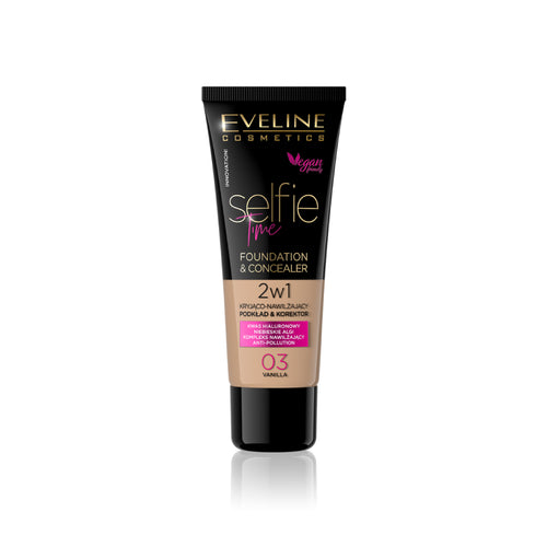 EVELINE SELFIE TIME FOUNDATION & CONCEALER 03 VANILLA 30ML