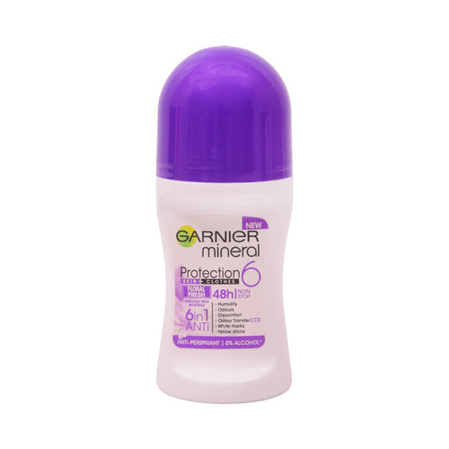 GARNIER MEN MINERAL ROLL ON FLORAL FRESH 6IN1 48H 50 ML