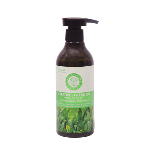 WOKALI HAIR GEL GREEN TEA WITH KERATIN 300 ML WKL303
