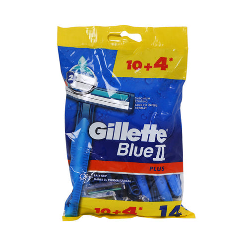 GILLETTE BLUE 2 PLUS RAZOR 14PC (10+4) PACK