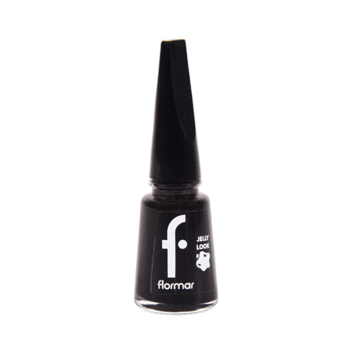 FLORMAR 11ML PATENT BLACK LEATHER  JELLY LOOK N-ENAMEL JL28