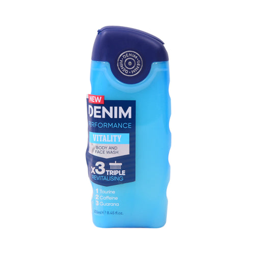 DENIM BODY & FACE WASH VITALITY TRIPLE REVITALISING 250 ML