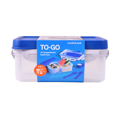LOCK & LOCK TO GO LUNCHBOX 3 IN 1 POKE AND KNIFE LLHPL817LB