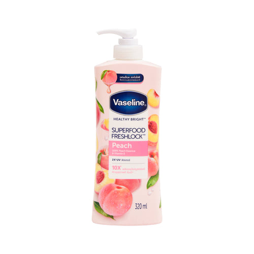VASELINE PEACH SUPERFOOD VIT-E LOTION 320ML