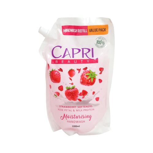 CAPRI HAND WASH STRAWBERRY SOFTNERS 1000 ML POUCH