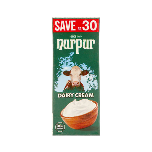 NURPUR DAIRY CREAM 200ML PORMO PACK (30RS OFF)