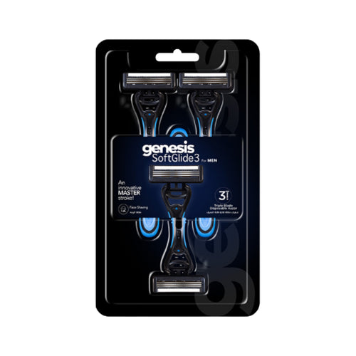 GENESIS SOFTGLIDE3 3 DISPOSIBLE RAZORS BLISTER PACK