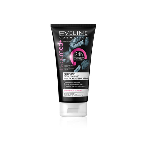 EVELINE FACEMED FACIAL WASH GEL ACTIVE CARBON 150ML PC