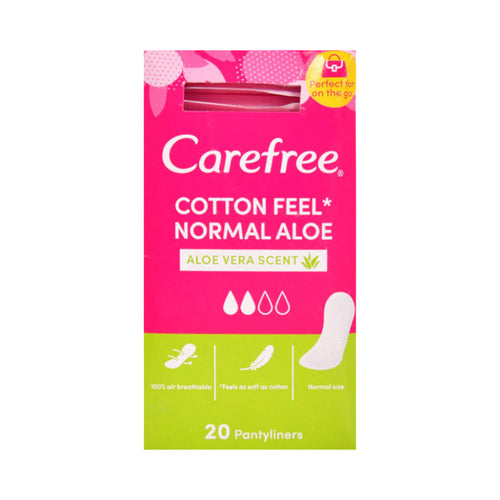 CAREFREE SANITARY PADS ALOE SCENTED 20PC