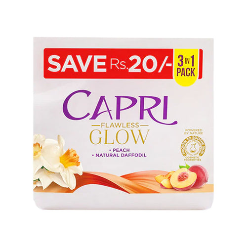 CAPRI SOAP MOISTURISING NOURISHING PEACH 3PC PACK 405GM