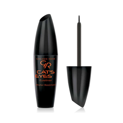 GOLDEN ROSE CATS EYELINER BLACK WATER RESISTANT 6ML